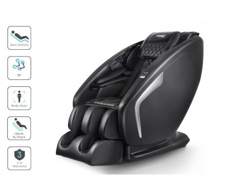 3D Electric Massage Chair Shiatsu SL Track Full Body 58 Air Bags Black Livemor