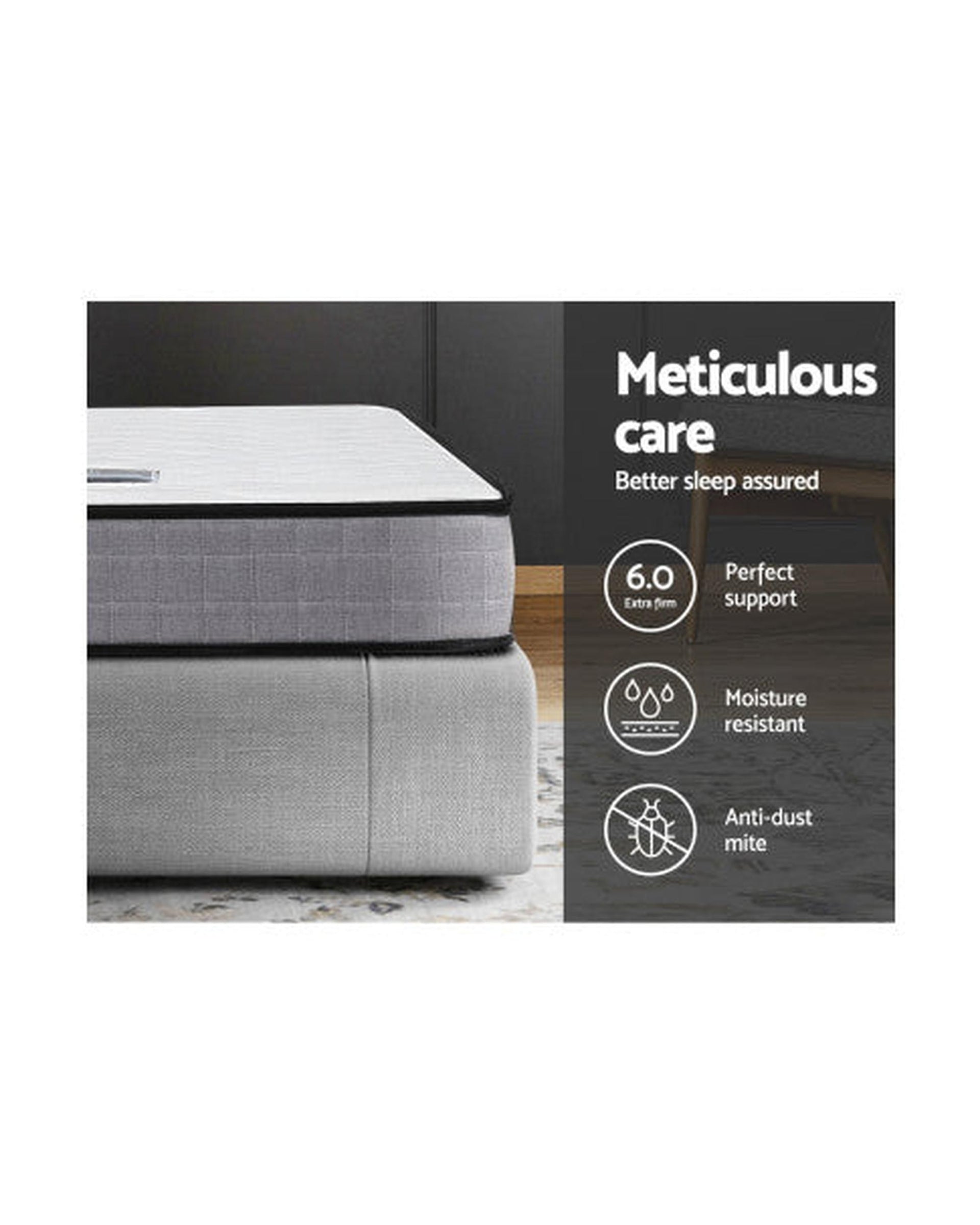 Mattress Medium Firm Mattresses Tight Top Bed Bonnel Spring 13cm SINGLE Giselle