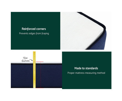 Mattress Pocket Spring 7-zone Latex Foam Layer Bed Mattresses Giselle