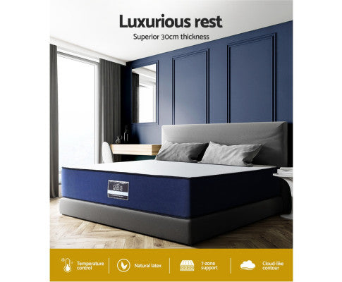 Mattress Pocket Spring 7-zone Latex Foam Layer Bed Mattresses Giselle