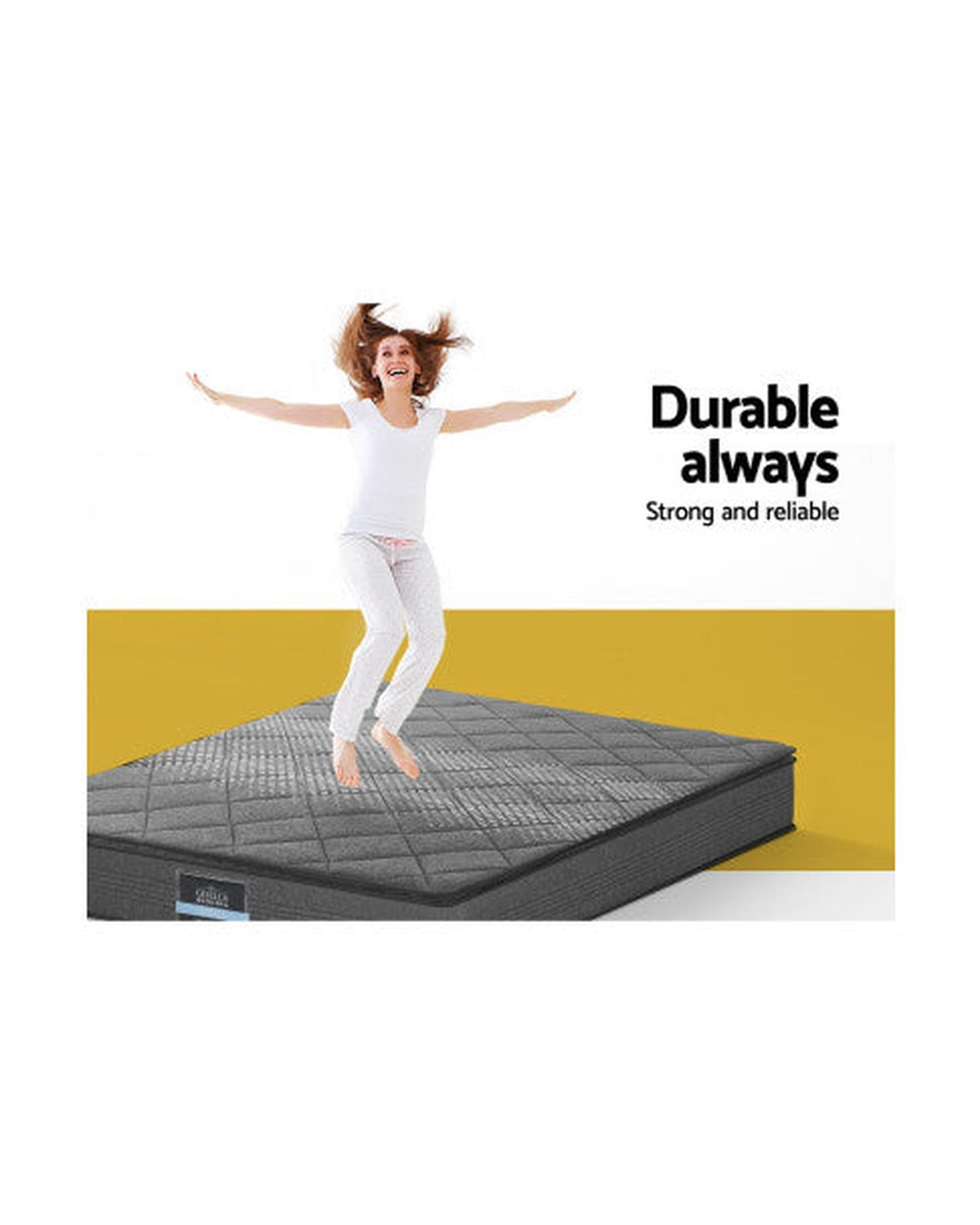 Mattress Pillow Top Bed Size Bonnell Spring Medium Firm Foam 18CM Giselle