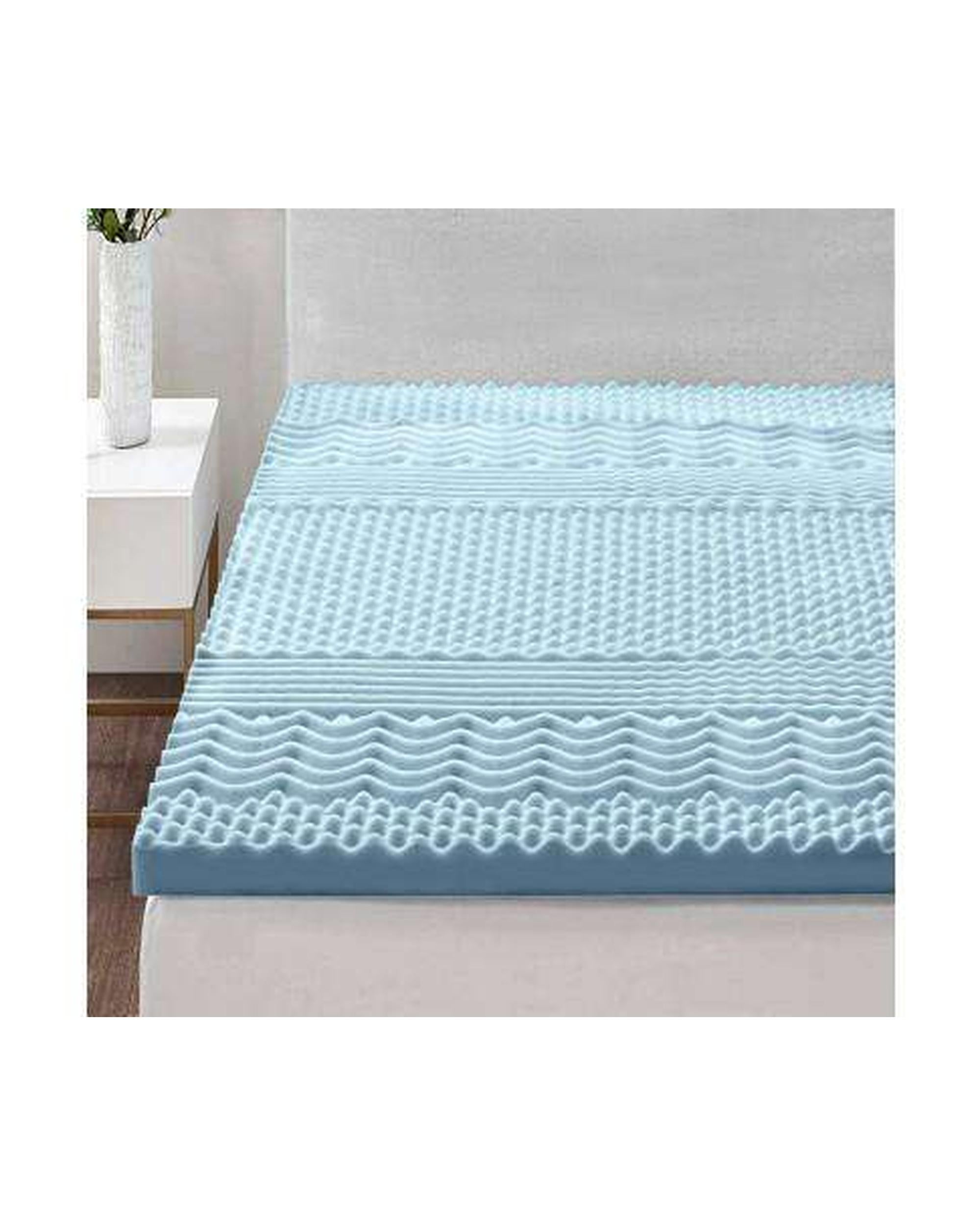 Cool Gel Memory Foam Mattress Topper Bamboo Cover 5CM 7-Zone Giselle