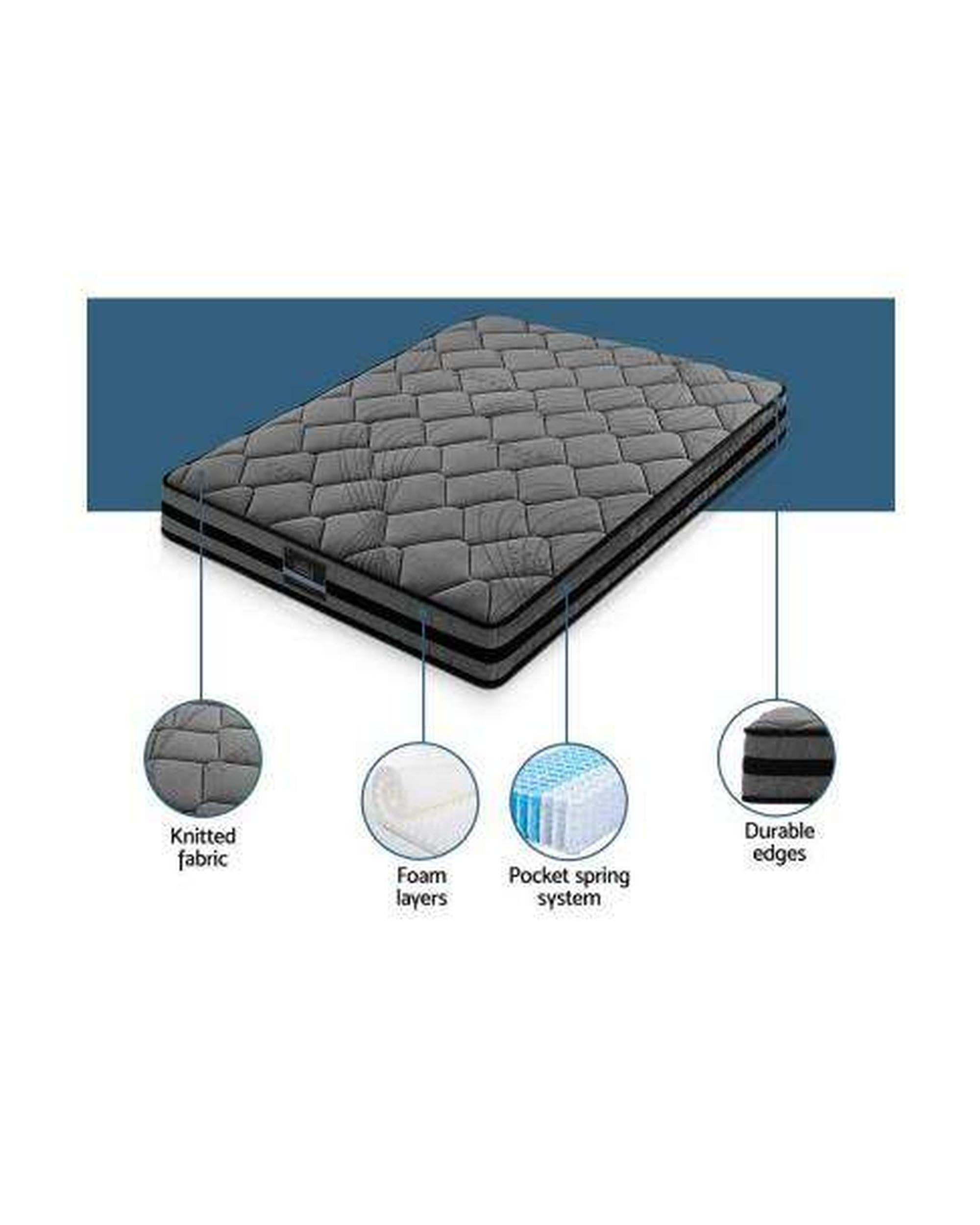 22cm Mattress Bed Medium Firm Giselle