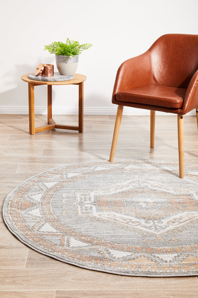 Mayfair Caitlen Grey Round Rug RUG CULTURE