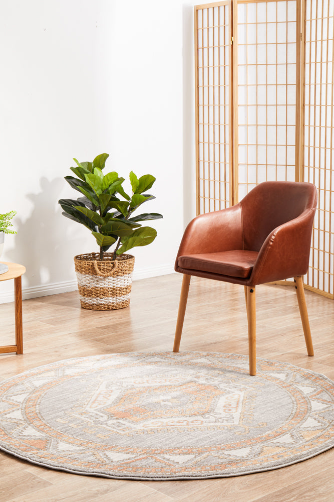 Mayfair Caitlen Grey Round Rug RUG CULTURE