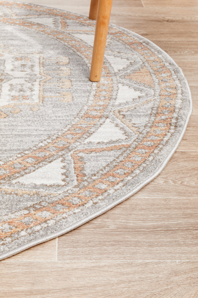 Mayfair Caitlen Grey Round Rug RUG CULTURE