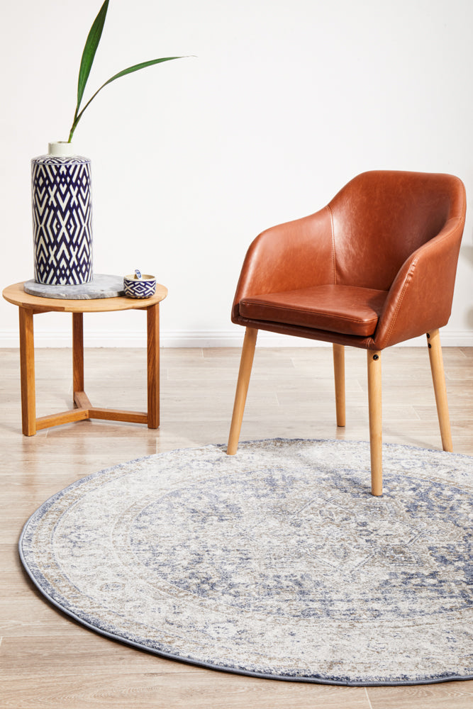 Mayfair Hugo Ocean Round Rug RUG CULTURE