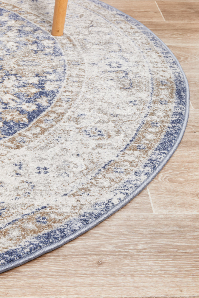 Mayfair Hugo Ocean Round Rug RUG CULTURE