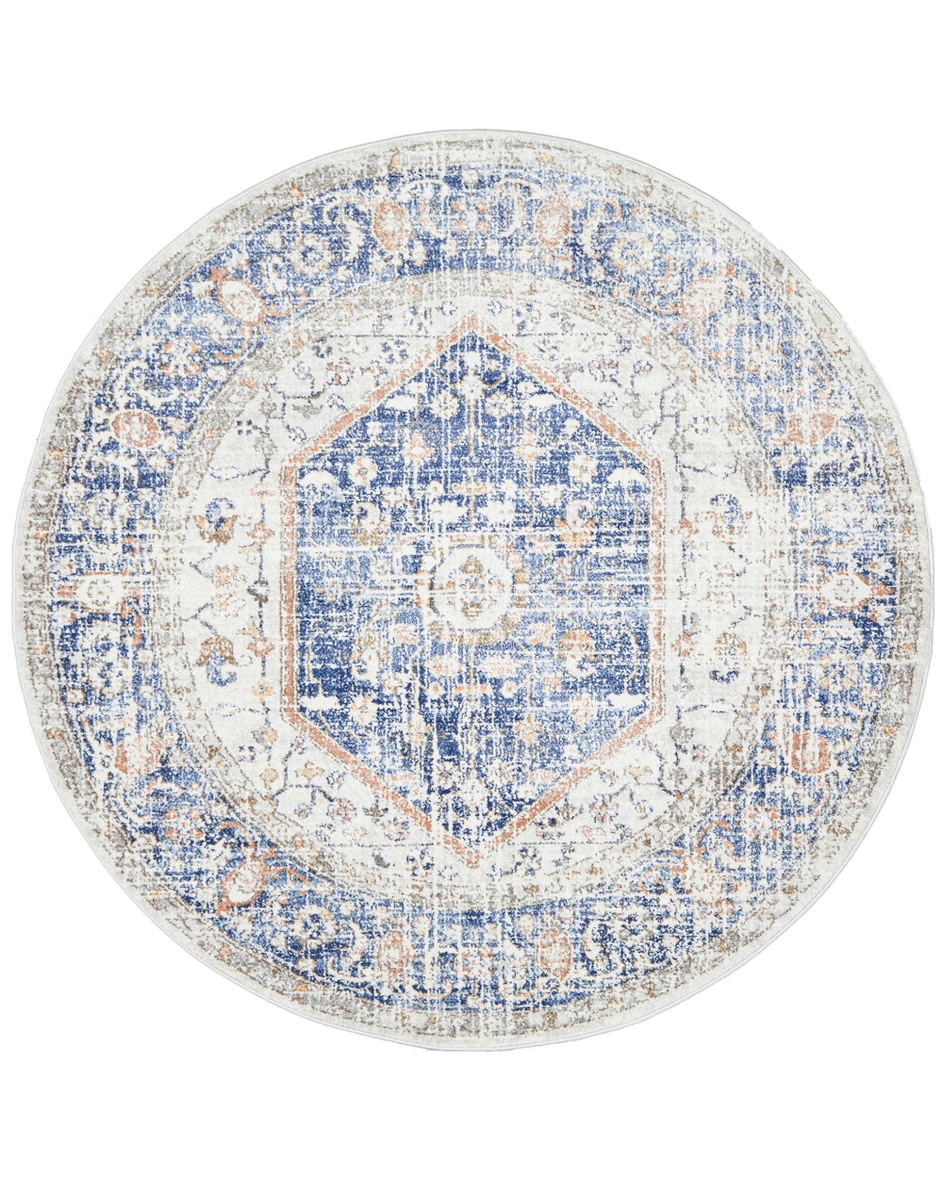 Mayfair Lorissa Blue Round Rug RUG CULTURE