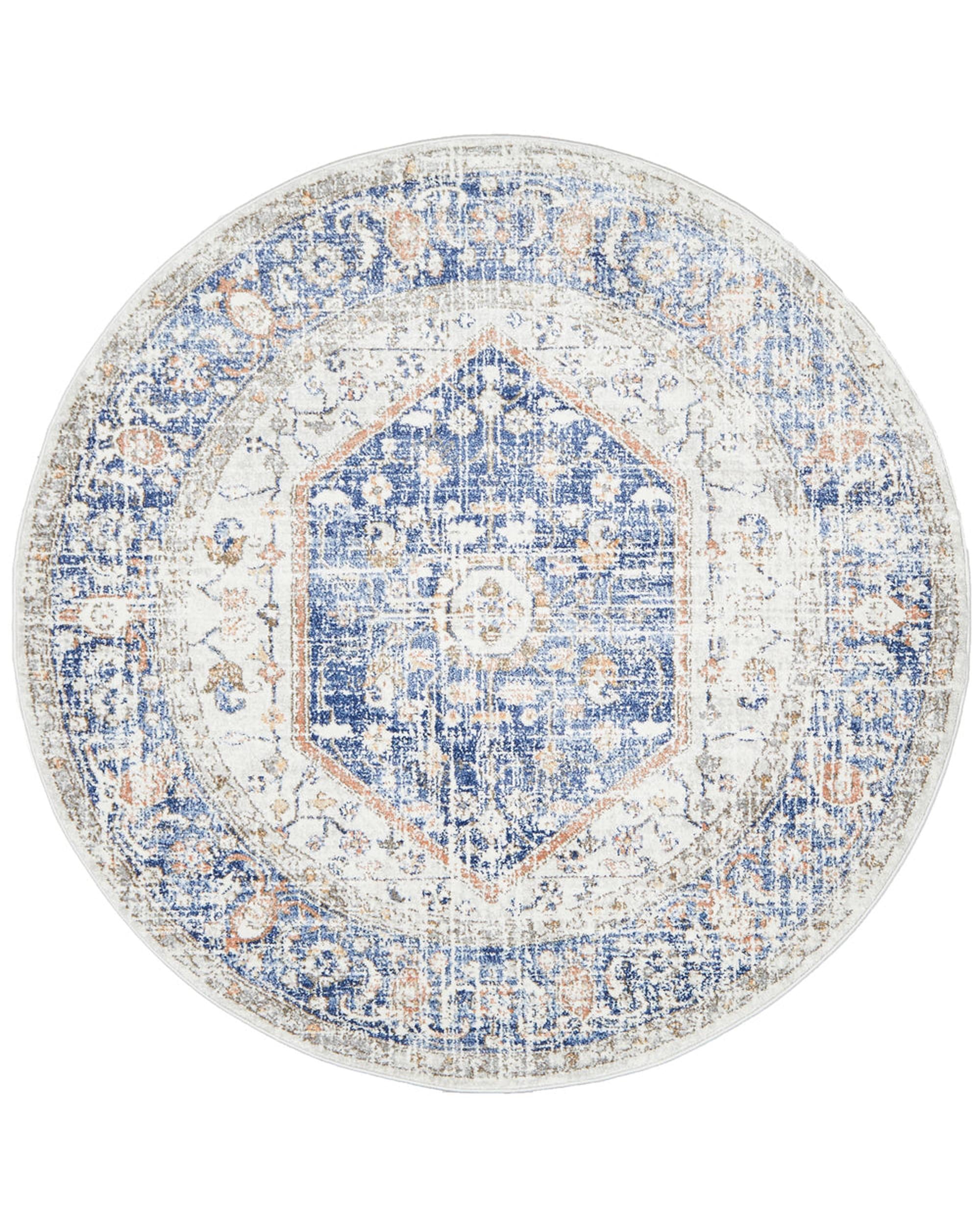 Mayfair Lorissa Blue Round Rug RUG CULTURE