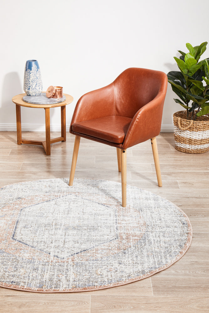 Mayfair Lorissa Peach Round Rug RUG CULTURE