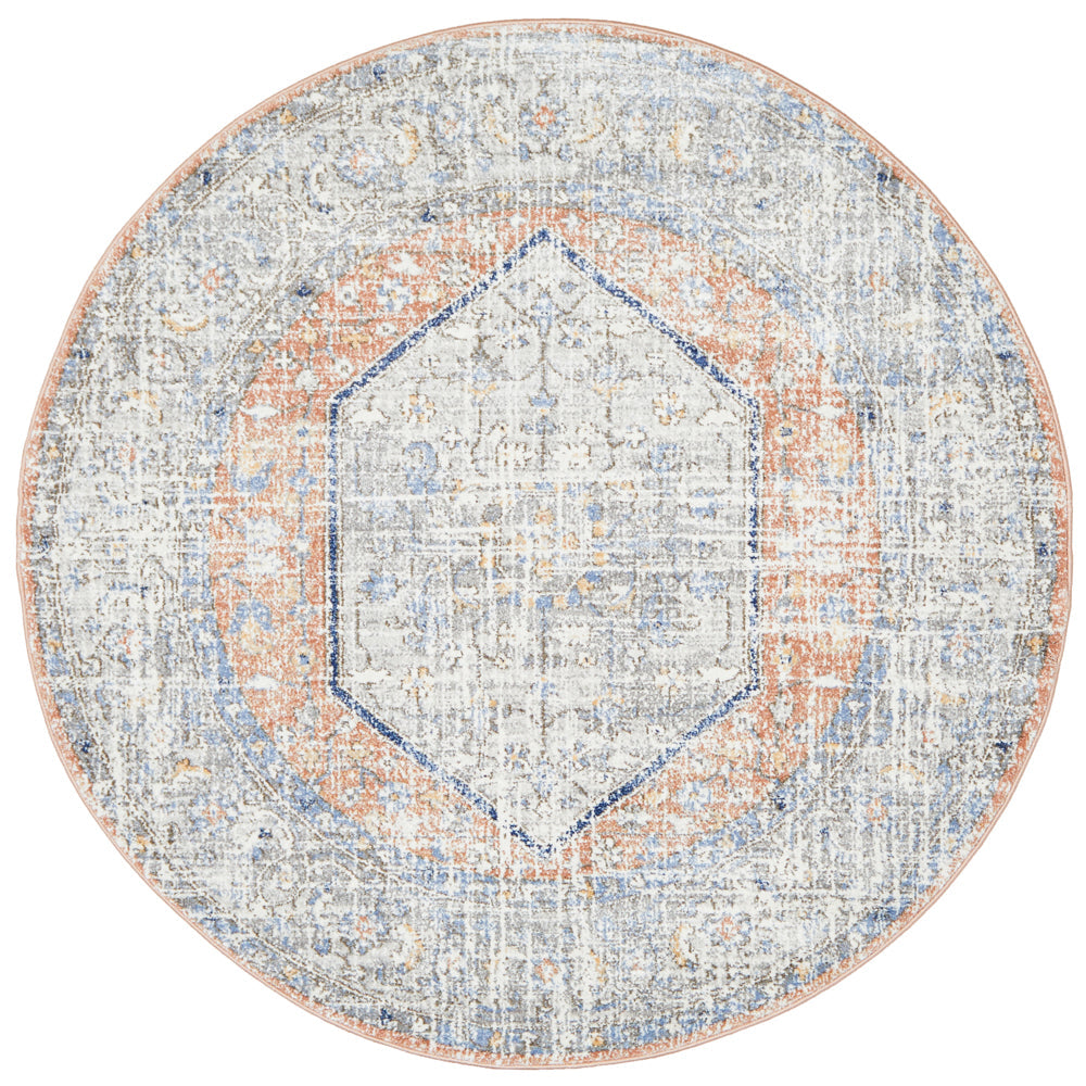 Mayfair Lorissa Peach Round Rug RUG CULTURE