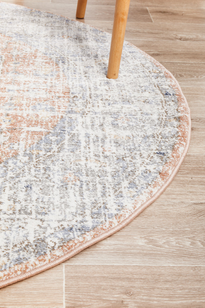 Mayfair Lorissa Peach Round Rug RUG CULTURE