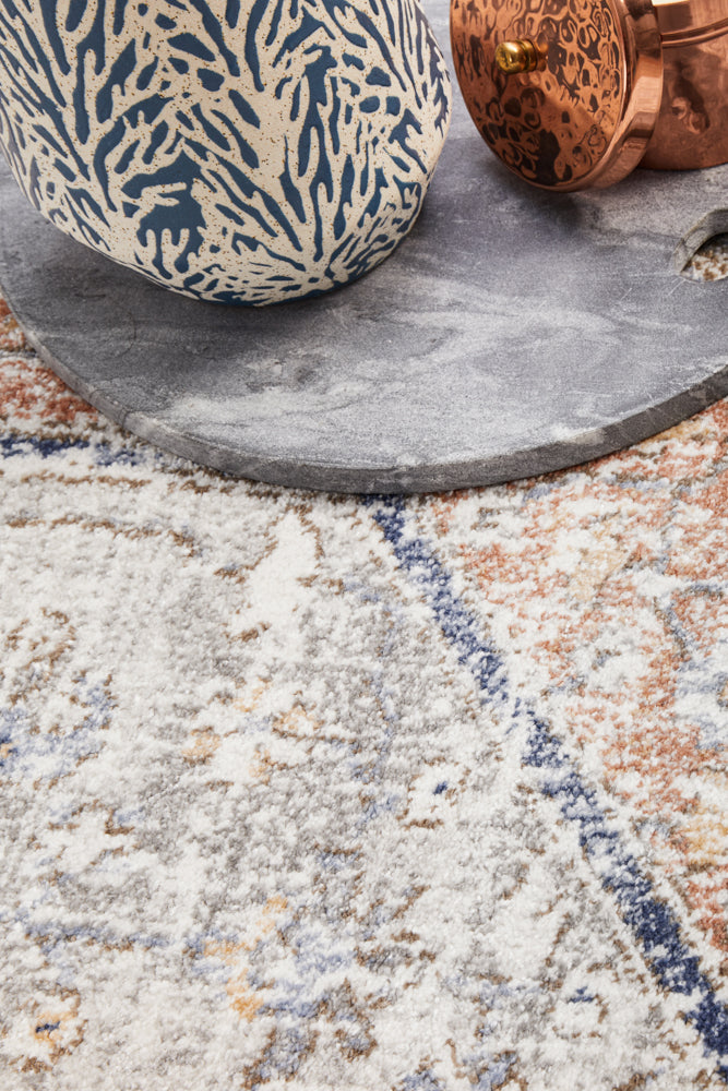 Mayfair Lorissa Peach Round Rug RUG CULTURE