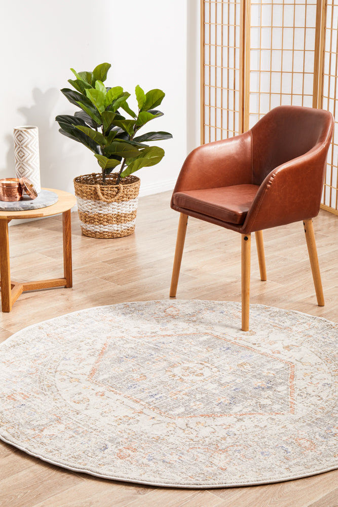 Mayfair Lorissa Silver Round Rug RUG CULTURE