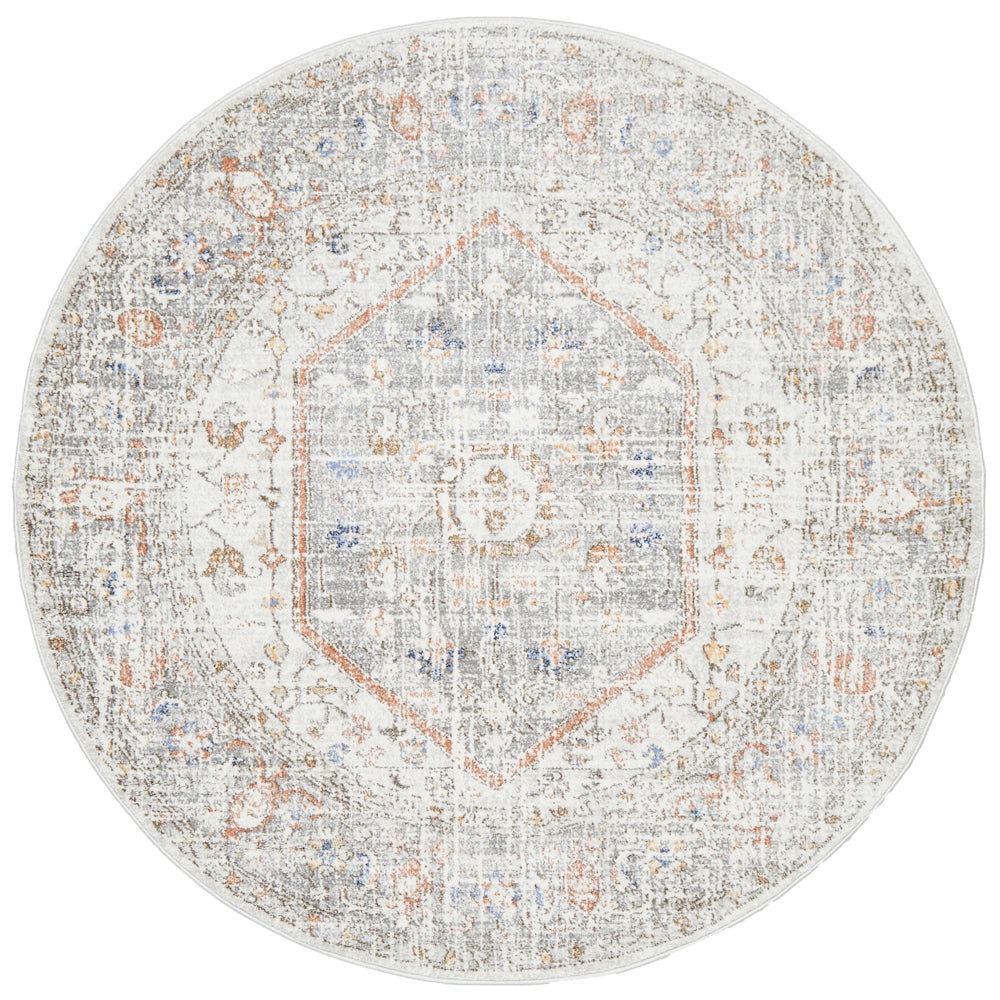 Mayfair Lorissa Silver Round Rug RUG CULTURE