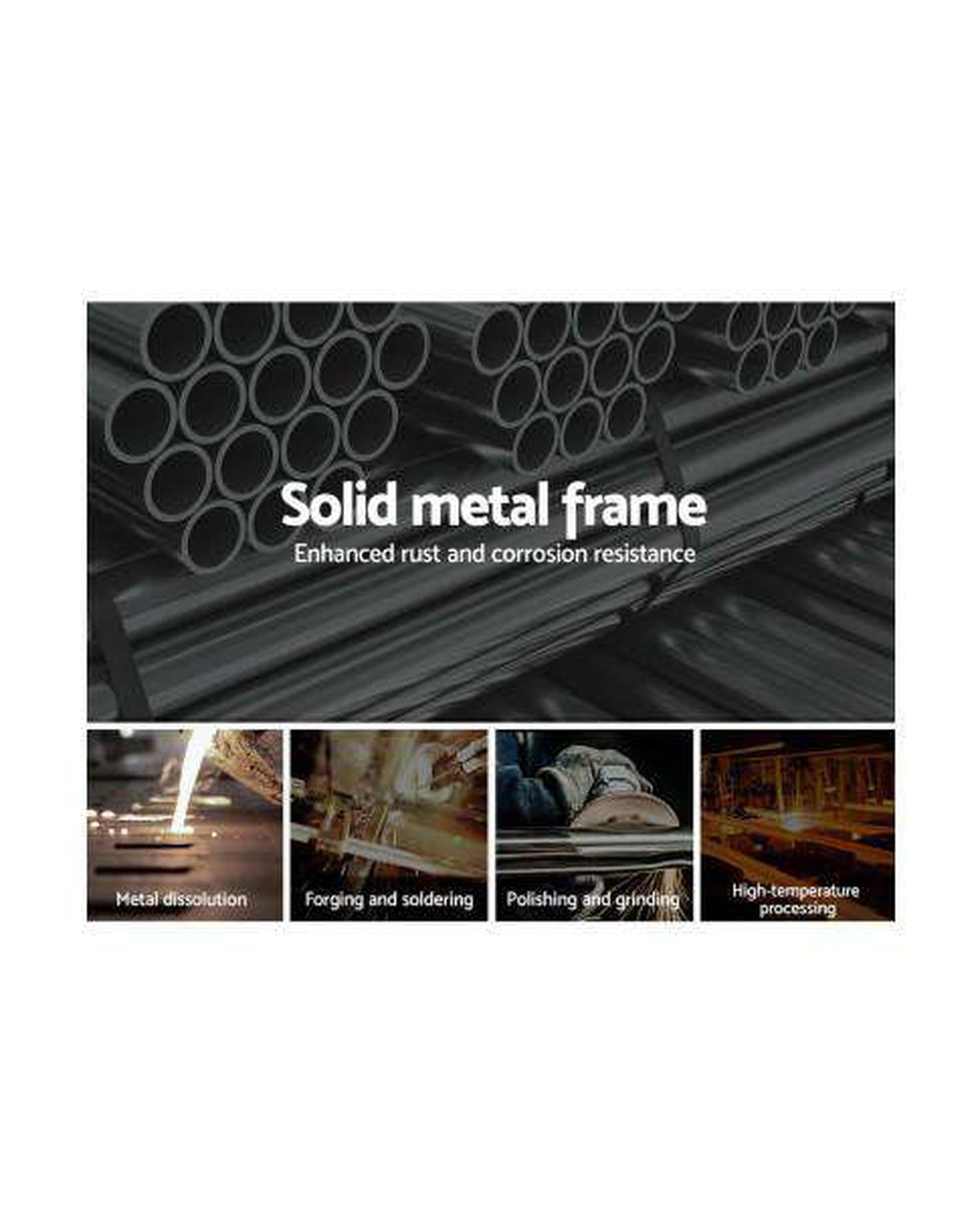 Metal Bed Frame Mattress Base Platform Foundation Black Dane Artiss