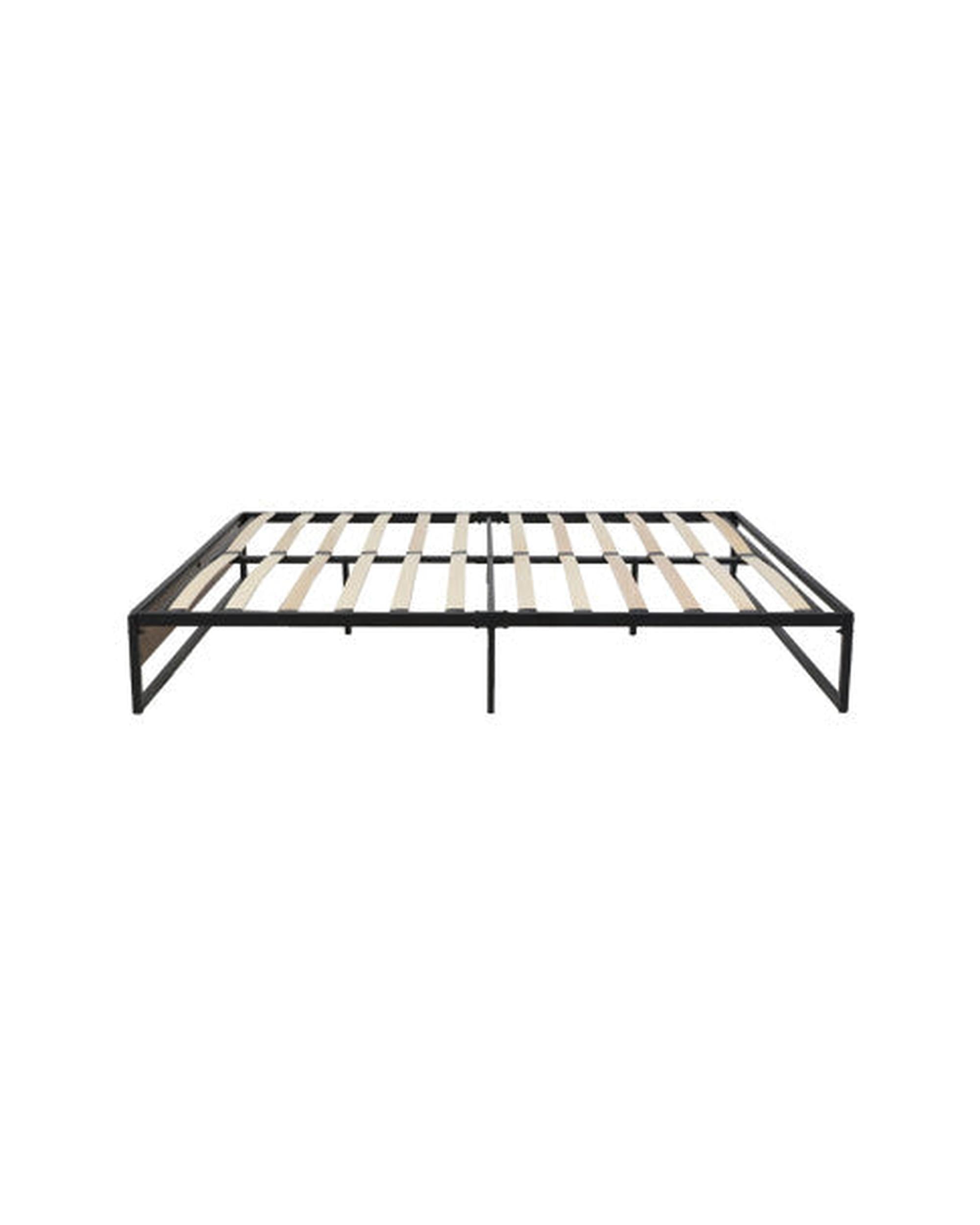 Metal Bed Frame Mattress Base Platform Foundation Wooden Black OSLO Artiss