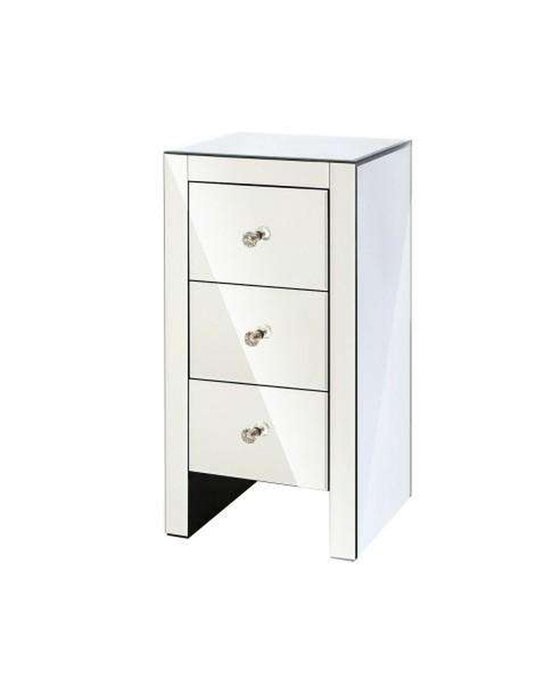 Mirrored Bedside Table - Silver Artiss