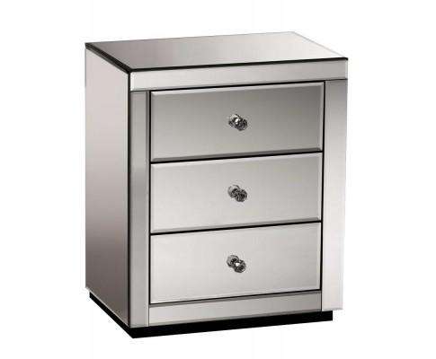 Mirrored Bedside Table - Grey Artiss