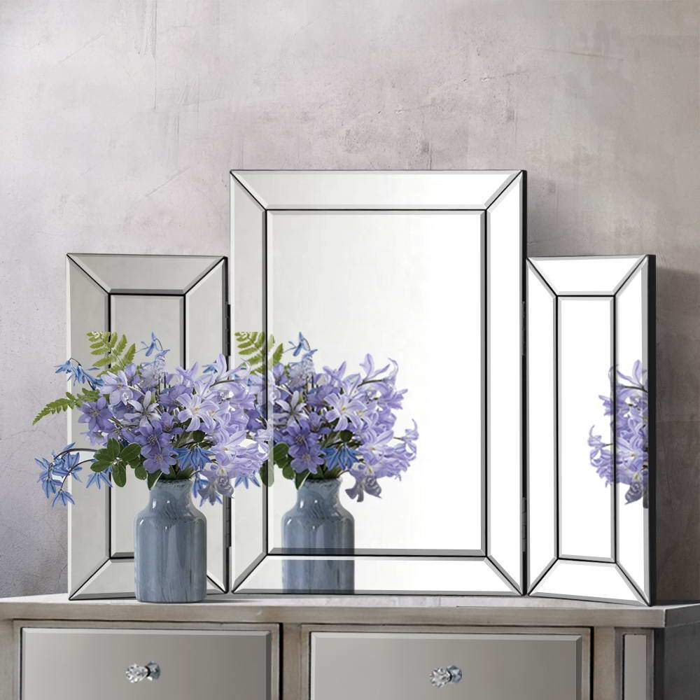 Mirrored Furniture Makeup Mirror Dressing Table Vanity Mirrors Foldable Artiss