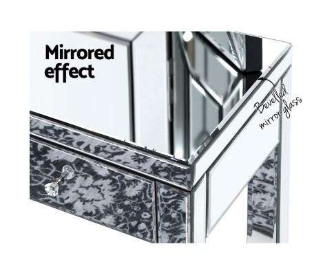 Mirrored Furniture Dressing Table Dresser Chest of Drawers Mirror Stool Artiss