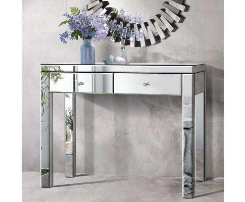 Mirrored Furniture Dressing Console Hallway Hall Table Sidebaord Drawers Artiss