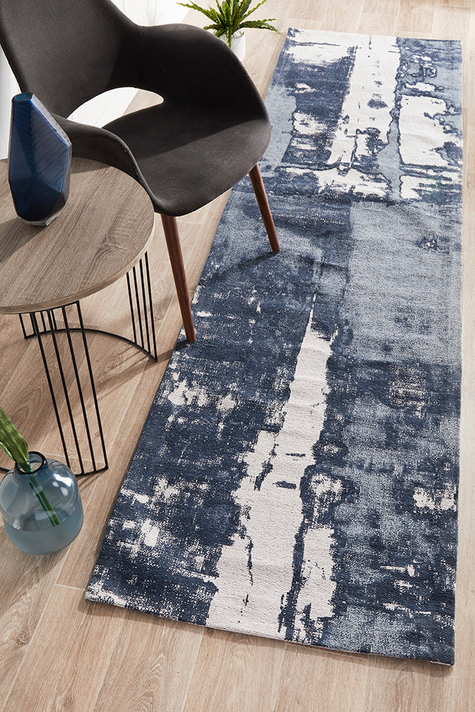 Magnolia 11 Denim Runner Rug Rug Culture