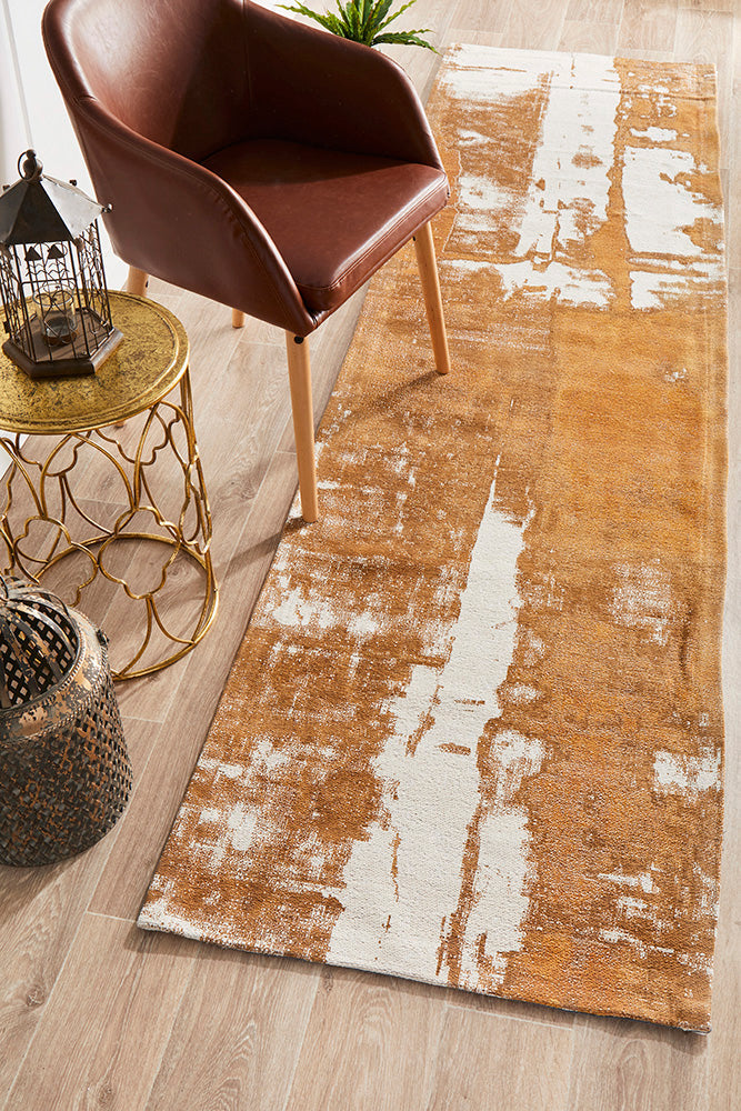 Magnolia 11 Mustard Runner Rug Rug Culture