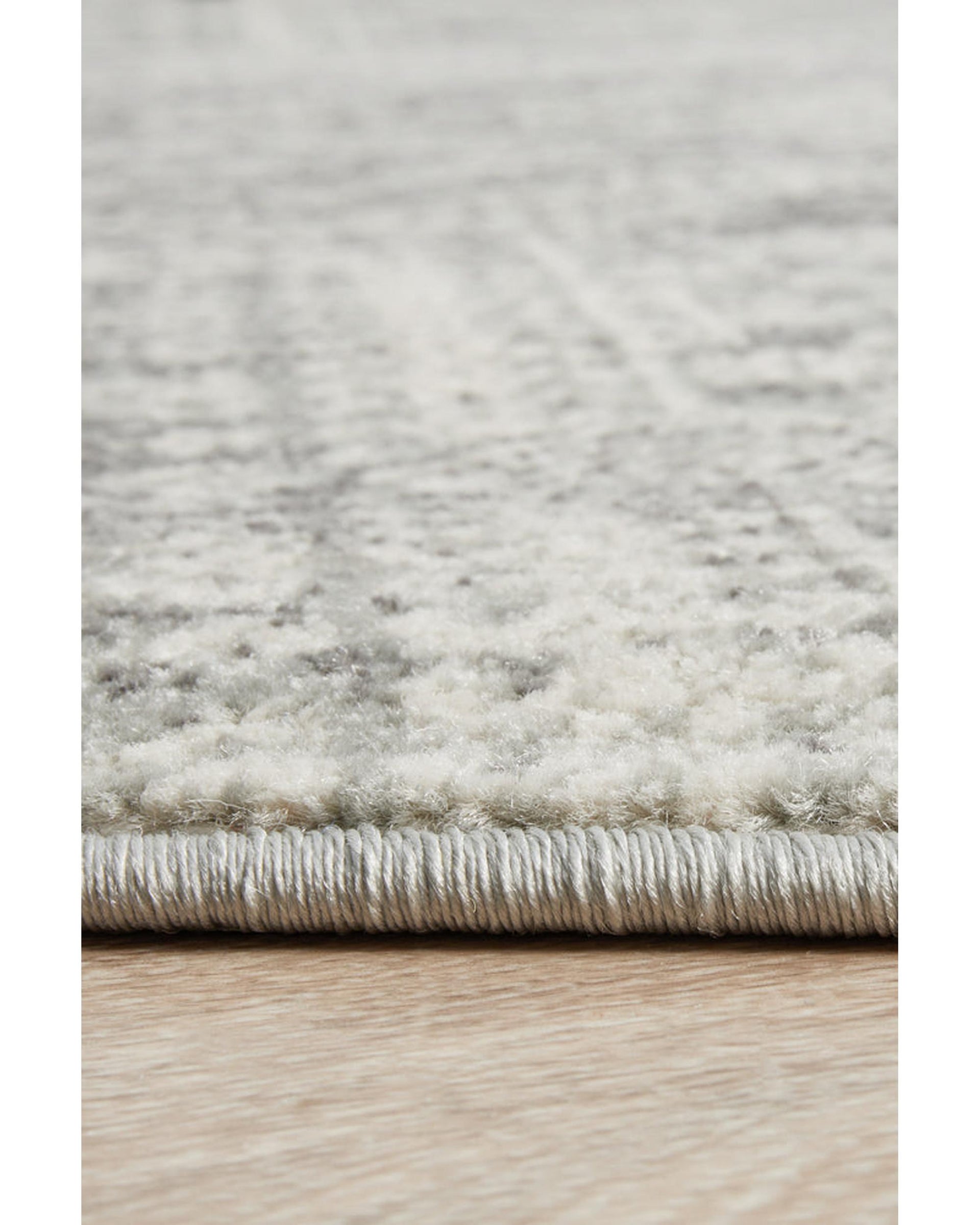 Mirage Zelda Silver Grey Round Rug Rug Culture