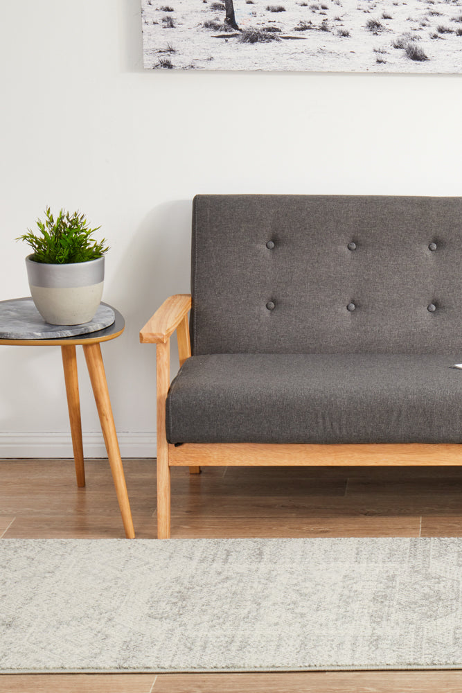 Mirage Zelda Silver Grey Runner Rug Rug Culture