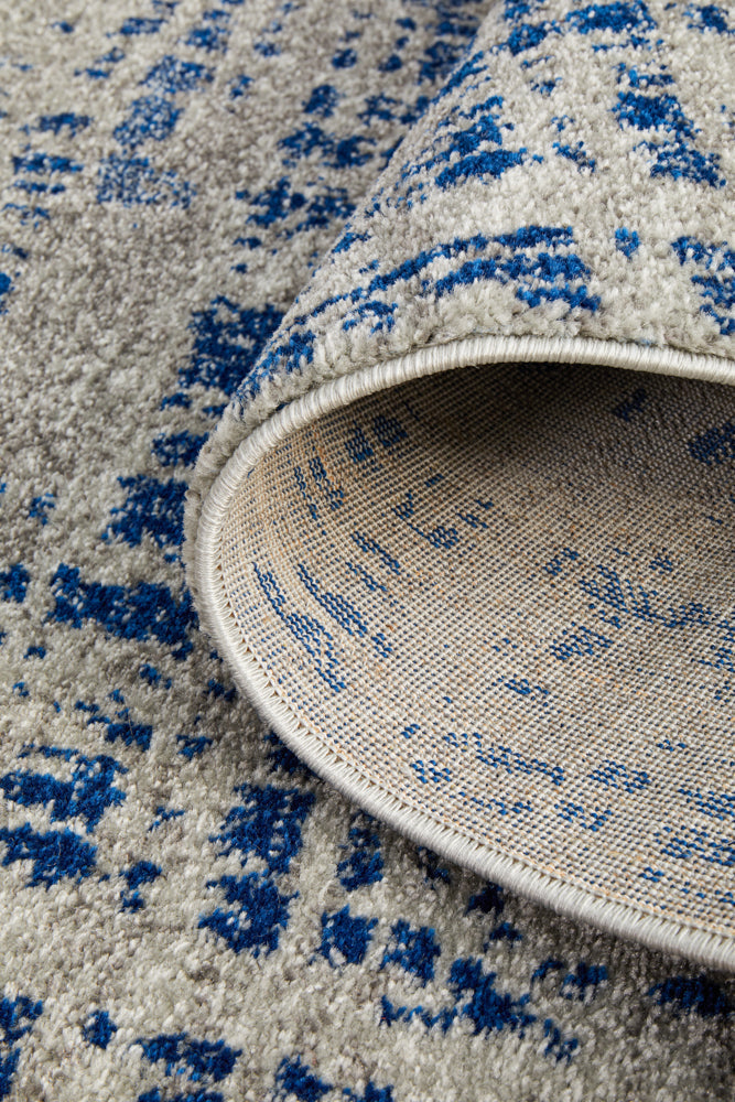 Mirage Ashley Abstract Modern Blue Grey Runner Rug Rug Culture