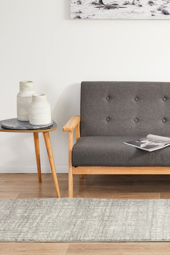 Mirage Ashley Abstract Modern Silver Grey Runner Rug Rug Culture