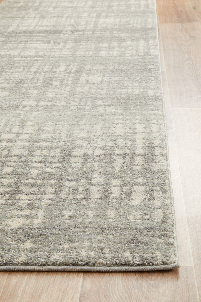 Mirage Ashley Abstract Modern Silver Grey Runner Rug Rug Culture