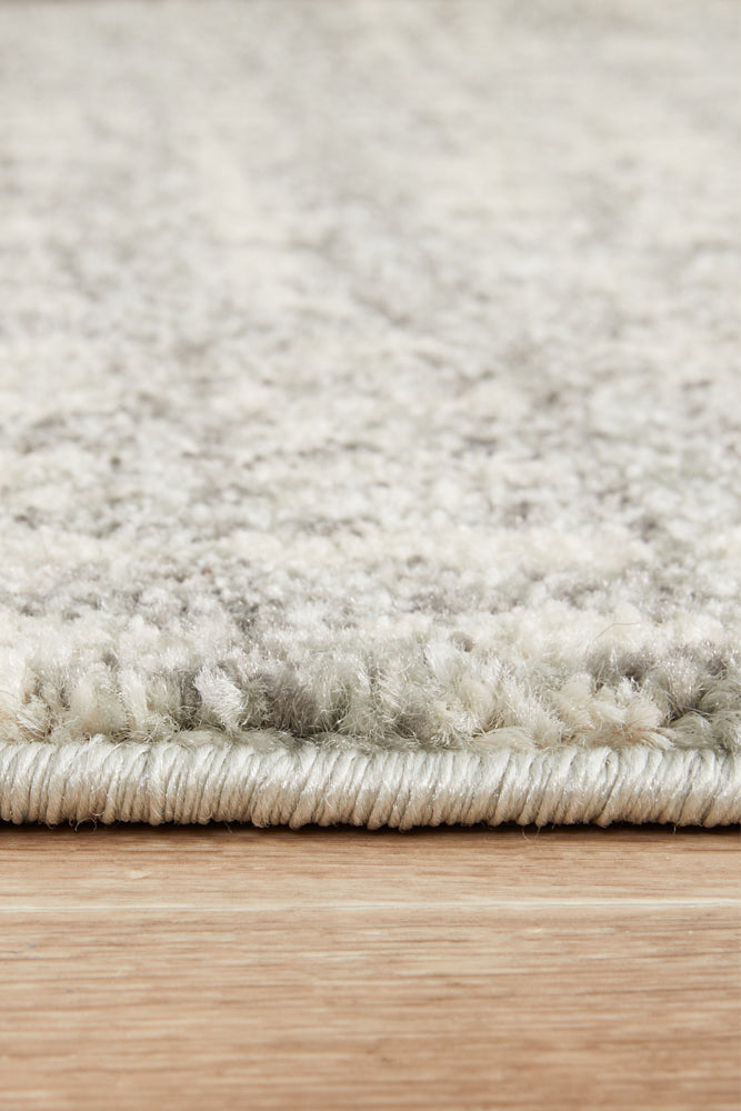 Mirage Ashley Abstract Modern Silver Grey Runner Rug Rug Culture