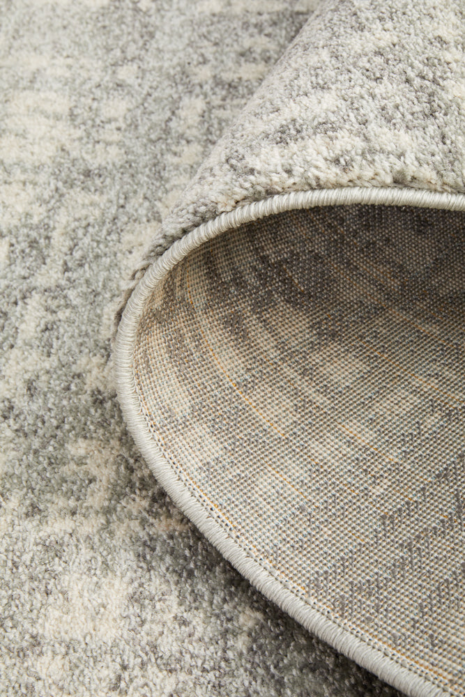 Mirage Ashley Abstract Modern Silver Grey Runner Rug Rug Culture