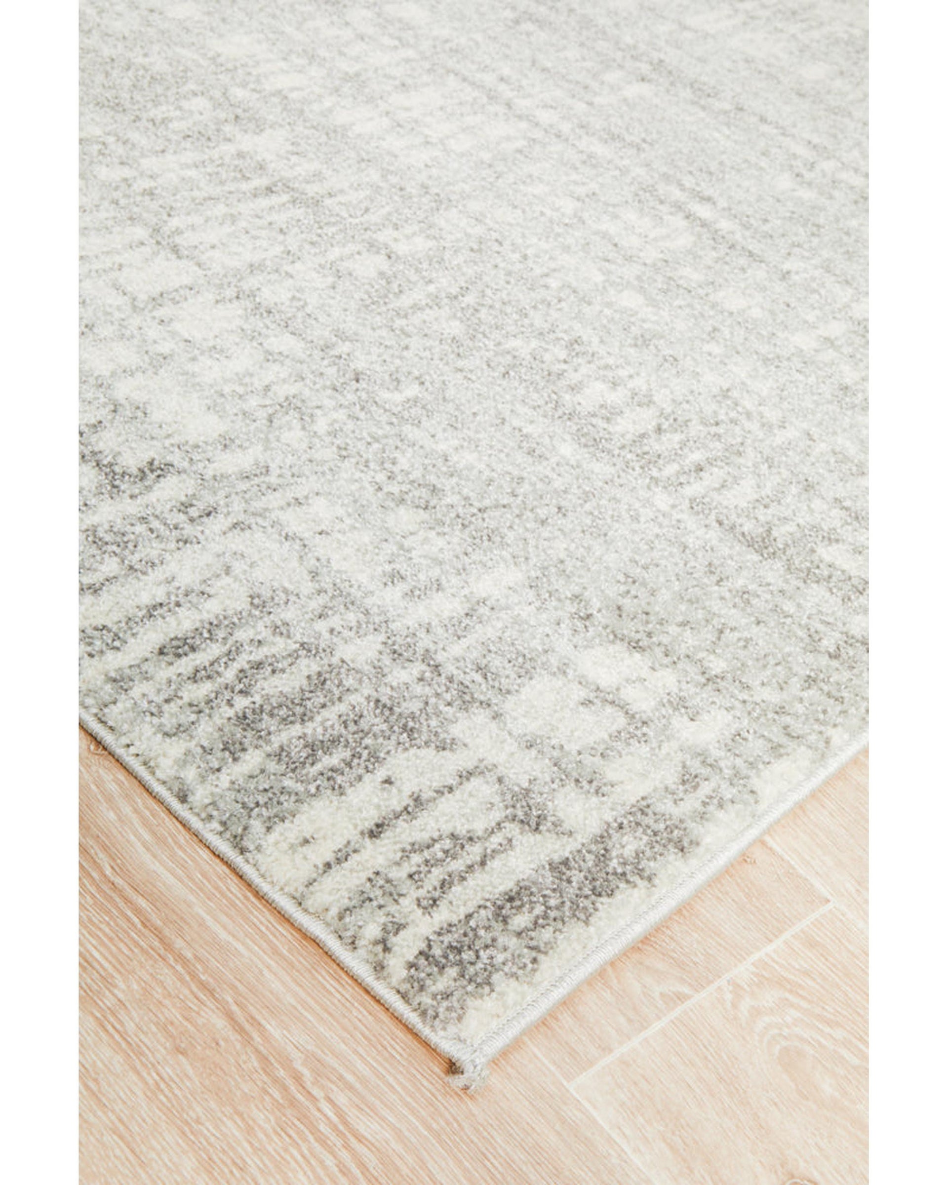 Mirage Ashley Abstract Modern Silver Grey Rug Rug Culture