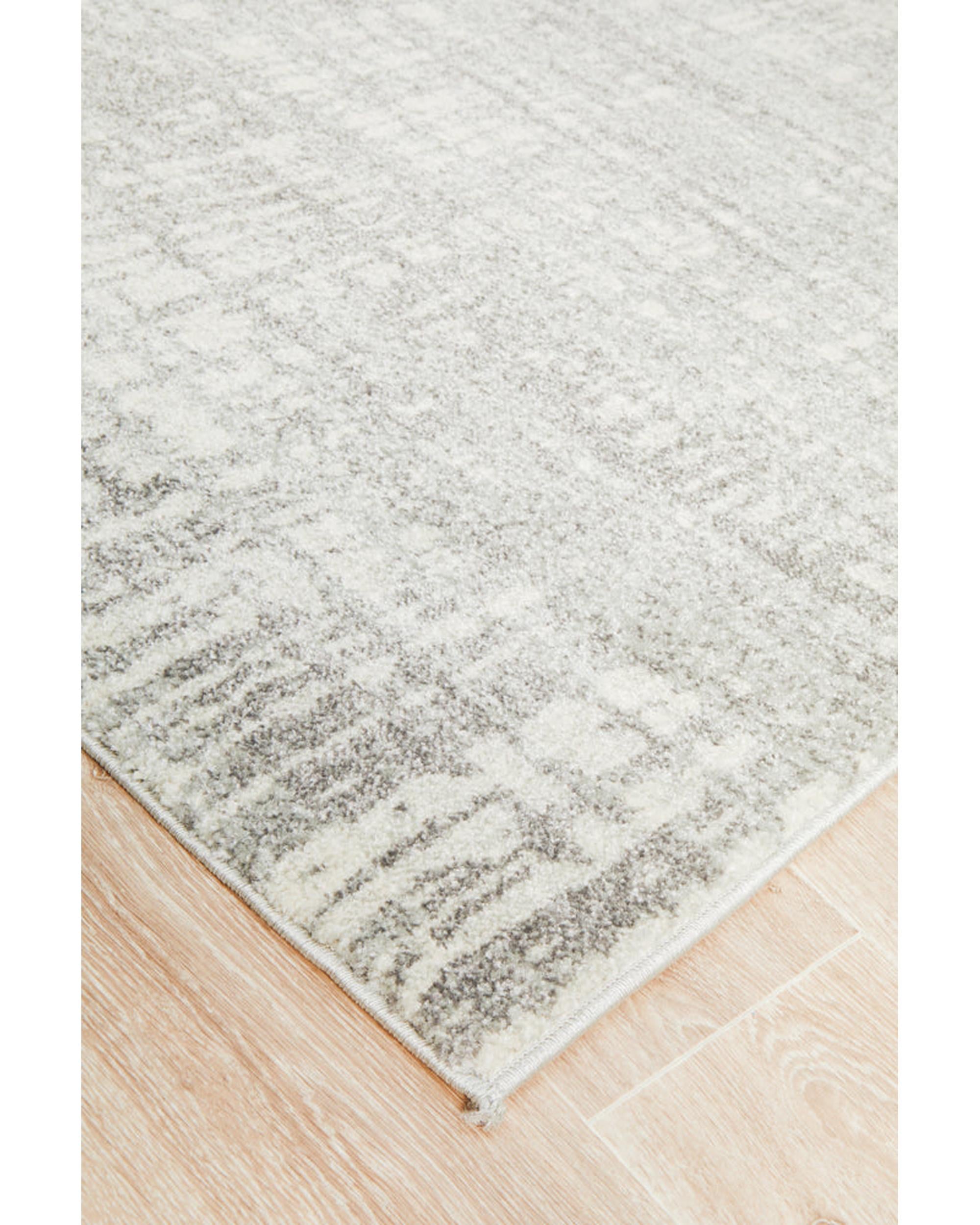 Mirage Ashley Abstract Modern Silver Grey Rug Rug Culture