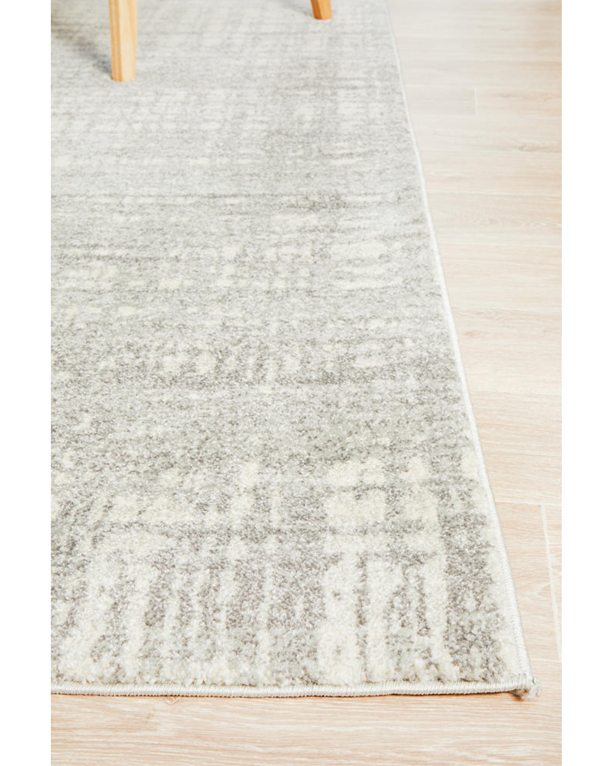 Mirage Ashley Abstract Modern Silver Grey Rug Rug Culture