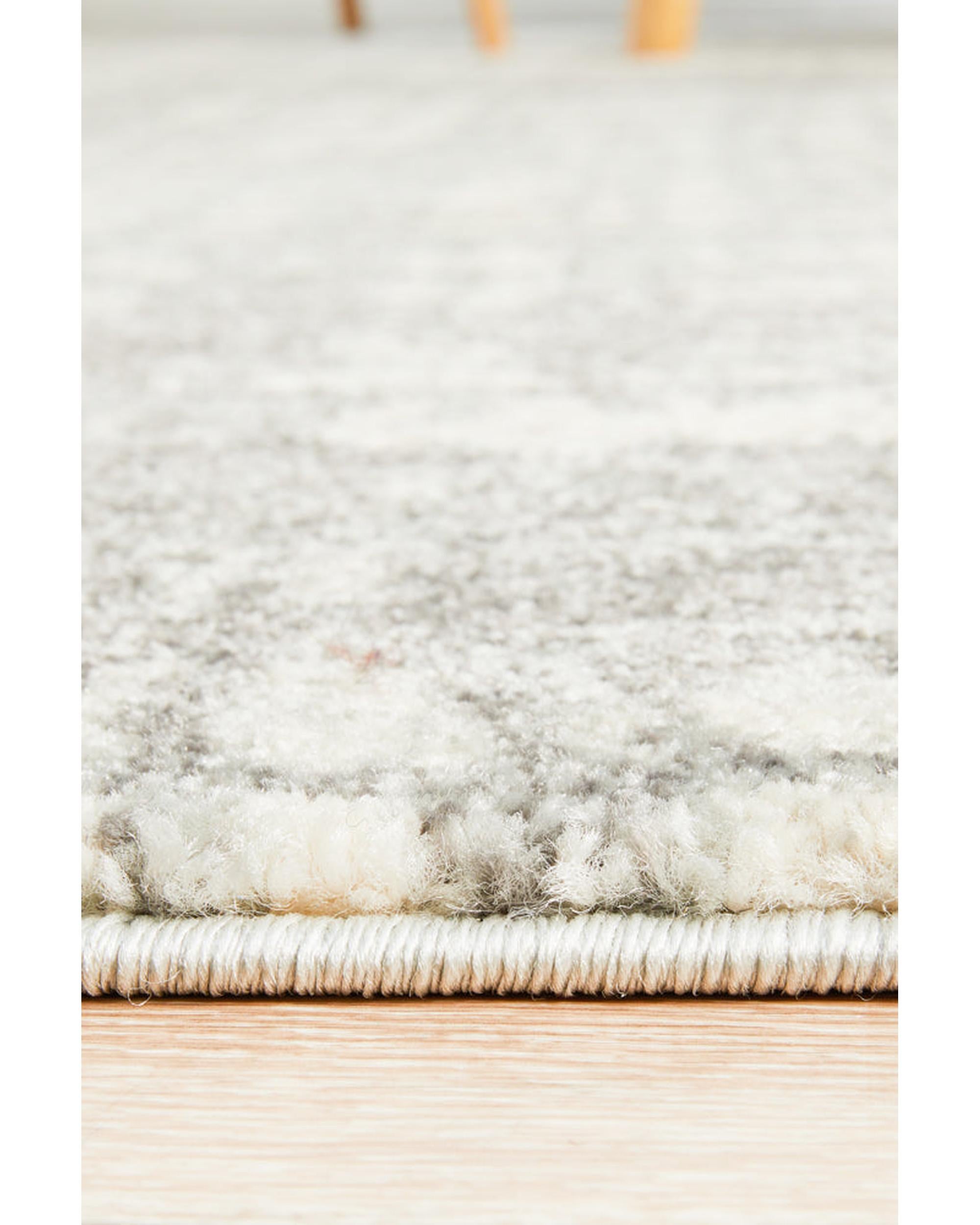 Mirage Ashley Abstract Modern Silver Grey Rug Rug Culture