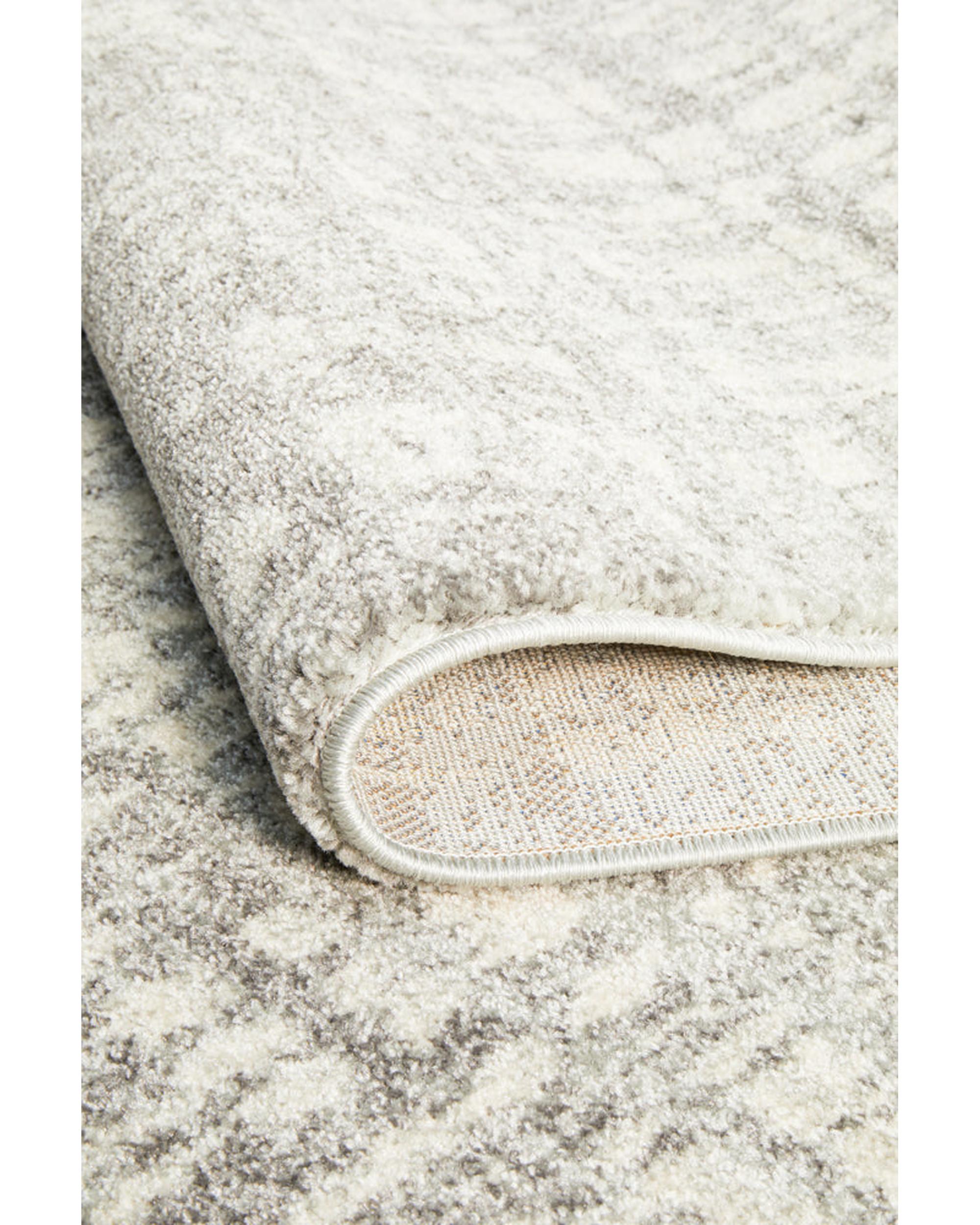 Mirage Ashley Abstract Modern Silver Grey Rug Rug Culture