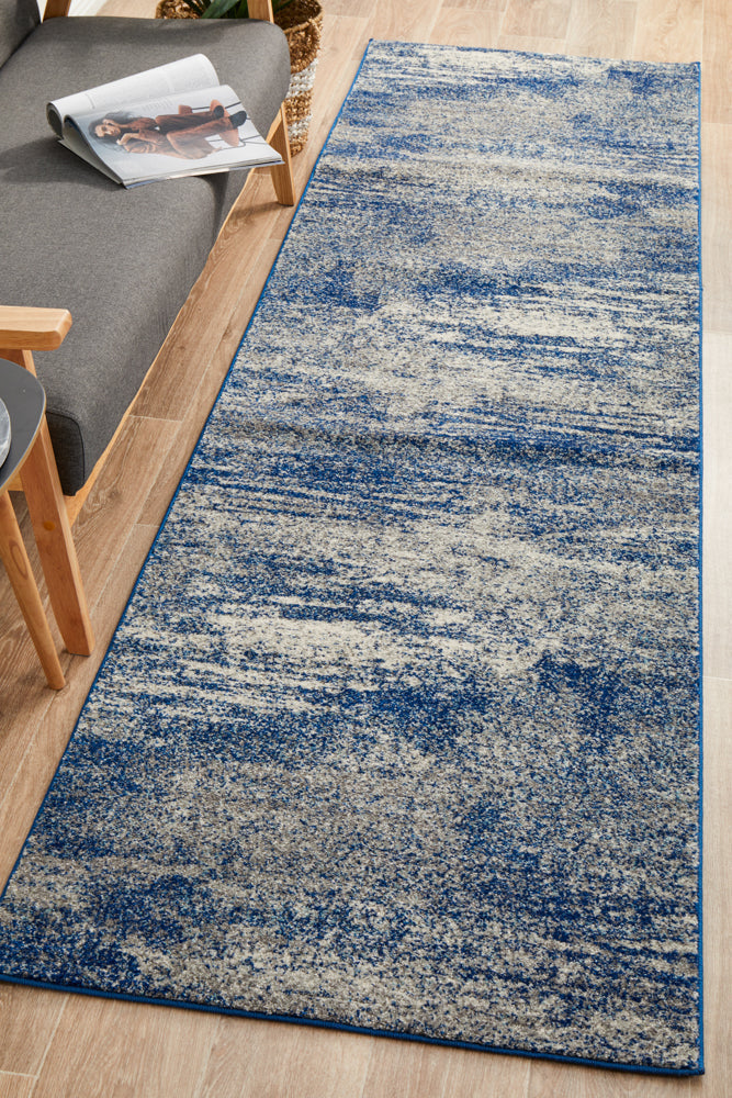 Mirage Casandra Dunescape Modern Blue Grey Runner Rug Rug Culture