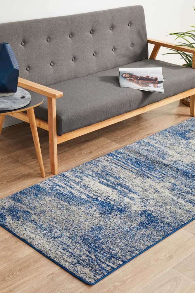Mirage Casandra Dunescape Modern Blue Grey Runner Rug Rug Culture