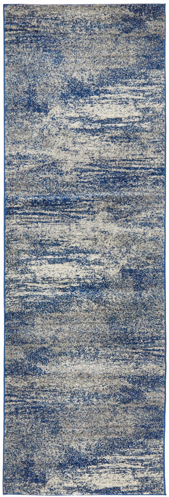 Mirage Casandra Dunescape Modern Blue Grey Runner Rug Rug Culture