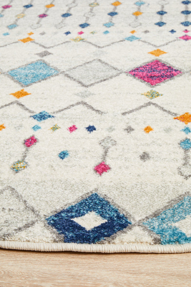 Mirage Peggy Tribal Morrocan Style Multi Round Rug Rug Culture