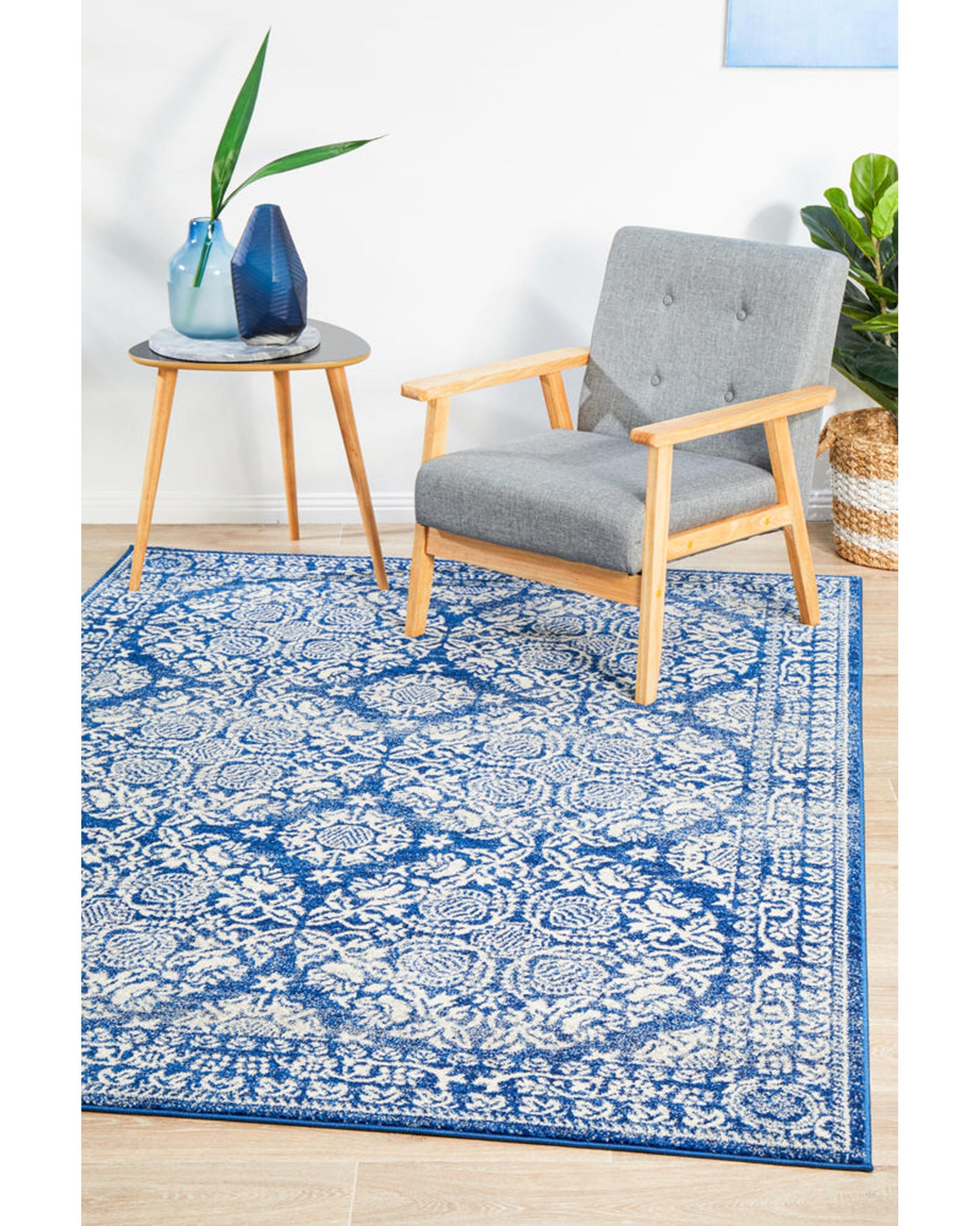 Mirage Gwyneth Stunning Transitional Navy Rug Rug Culture