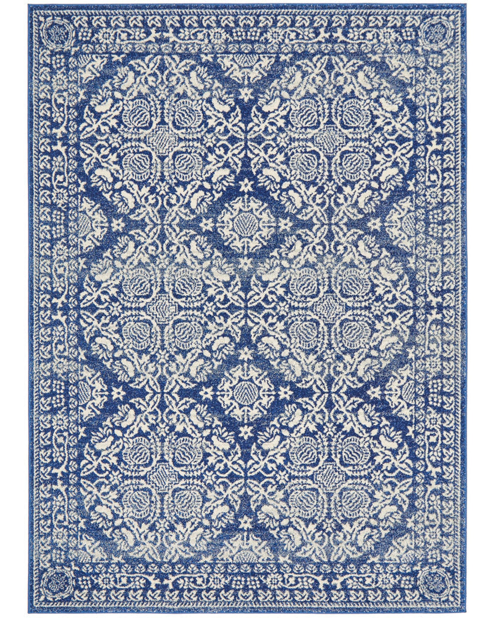 Mirage Gwyneth Stunning Transitional Navy Rug Rug Culture