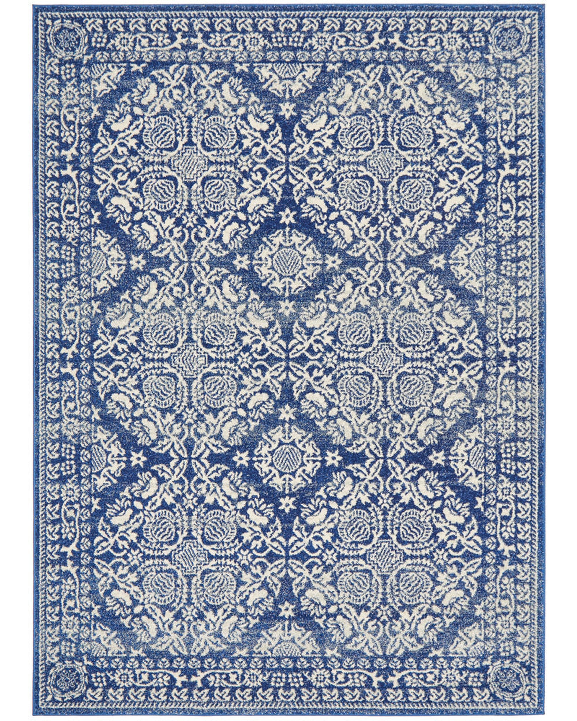 Mirage Gwyneth Stunning Transitional Navy Rug Rug Culture