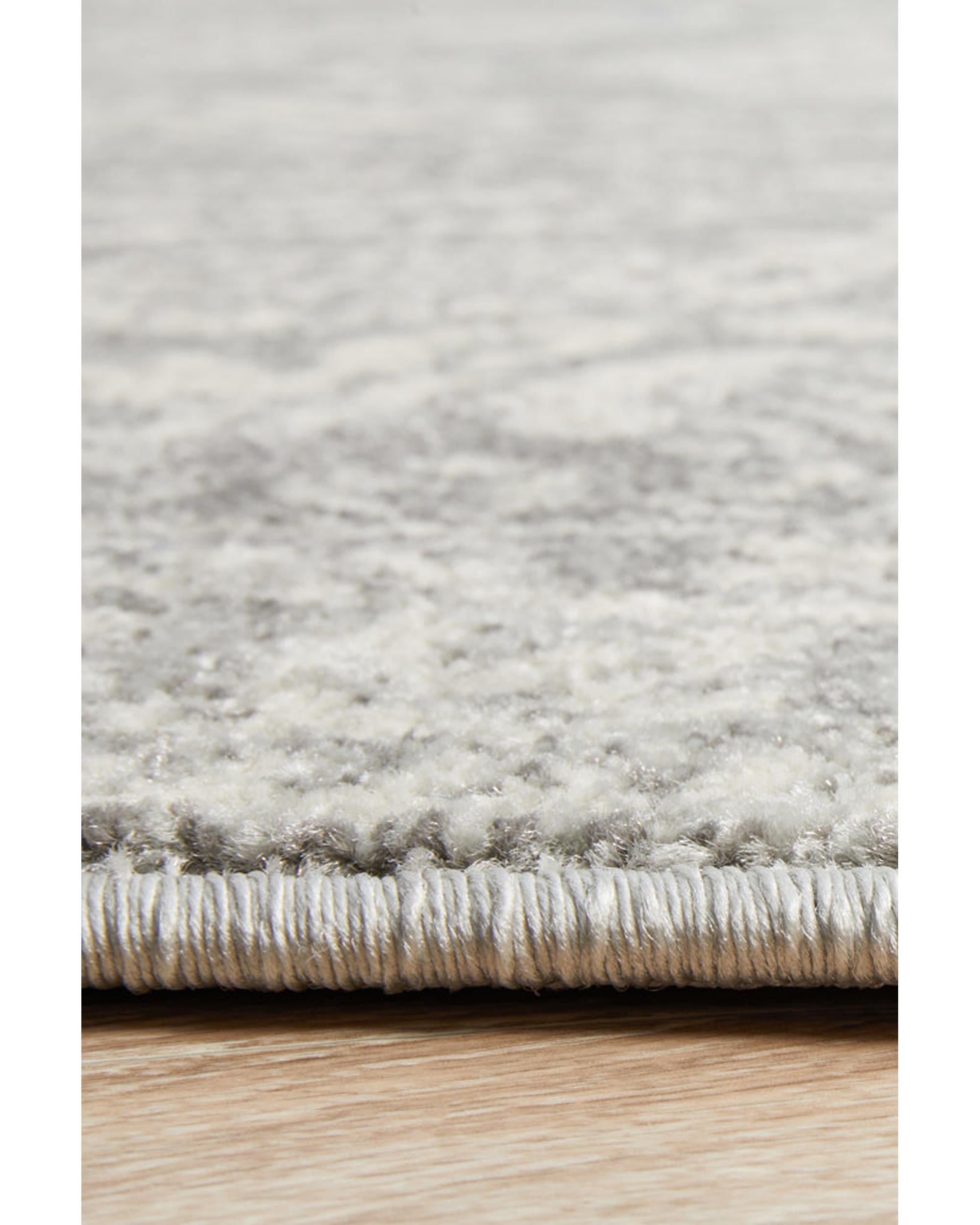 Mirage Gwyneth Stunning Transitional Silver Round Rug Rug Culture