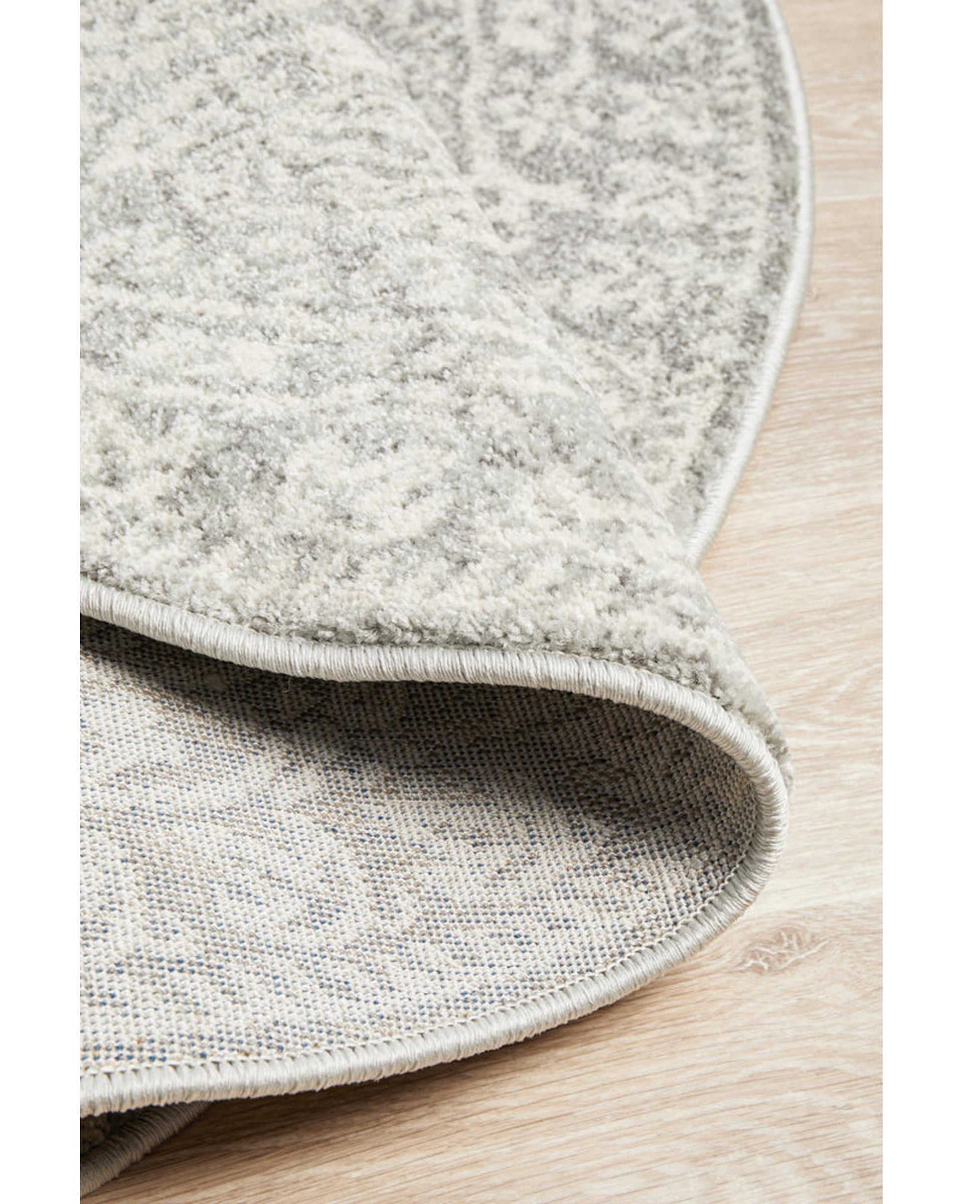 Mirage Gwyneth Stunning Transitional Silver Round Rug Rug Culture